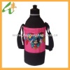Embroidered water bottle cooler bag with shoulder strap