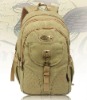 Embroidery new canvas casual stripe backpack