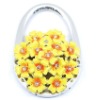 Enamel flower bag hanger