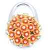 Enamel flowers metal bag hanger