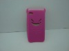 Evil shaped pink silicone case for iphone 4g