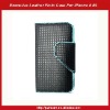 Executive Leather Folio Case For iPhone 4 4S