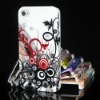 Exotic Flowers Pattern Hard Plastic Case for iPhone 4 4G