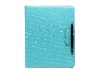 Exquisite foldable stand and sleep function crocodile leather case for New ipad