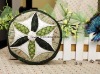 FABRIC "GREEN LEAVES" QUILTED COIN BAG KIT