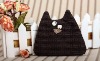 FABRIC "SKEW-EYED BALCK CAT" QUILTED COIN BAG KIT