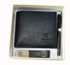 FASHION LEATHER GIFT SET WITH ANTI-BACTERIAL WALLET & PEN