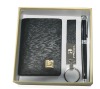 FASHION LEATHER GIFT SET WITH ANTI-BACTERIAL WALLET & PEN