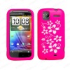 FLORAL SILICONE CASE COVER SKIN FOR HTC SENSATION