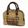 Fabric Handbag with W/Zipper Pocket