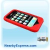 Factory direct price Red Silicone Case for iphone 3G Ripple