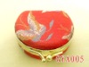Factory wholesale brocade fabric covered Make up Case with mirror inside
