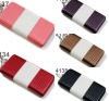 Fake leather designer mix-colors wallets