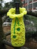 Fancy Design Promotional Cute Decorative Crochet Wine Bottle Cover