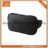 Fancy black polyester zipper closure waist money bag