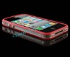 Fascinating Red TPU Bumper with Metal Buttons for iPhone4 4S 4G
