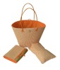 Fashinable design straw beach bag set