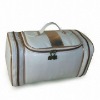 Fashion 190T Lining PVC Handle Cosmetic Bag With Zipper