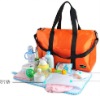 Fashion 600 Polyester mommy diaper bag, SGS.ITS test, from professional diaper bag Manufacturer