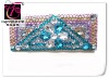 Fashion Beaded Wallet with Facet Crystal Flower