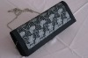 Fashion Black Lace Satin Evening/Shoulder Bag