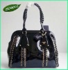 Fashion Black PVC Lady's Handbag(ISO9001)