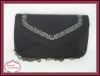 Fashion Black Satin Evening Shoulder Bag