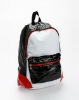 Fashion Black/White/Red Nylon Backpack