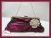 Fashion Bling Purple Rose Flower Evening Shoulder Bag