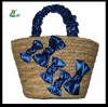 Fashion Butterfly Tie Seagrass Straw Beach Bag