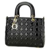 Fashion Celebrity Tote Grid PU Leather Clutch handbags 2012 Black