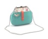 Fashion Crossbody Handbag with Touches of Country Look Flowery Pattern and A Pretty Heart-shaped Charm