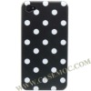 Fashion Dots Hard Plastic Case for iPhone 4S/ iPhone 4(Black)
