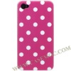 Fashion Dots Hard Plastic Casing for iPhone 4S/ iPhone 4(Hot Pink)