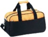 Fashion Double Handle Yellow&Black Polyster Duffle Bag With Strap
