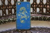 Fashion Embroidery cloth PC hard phone case for iphone 4