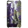Fashion Flower And Girl Design Hard Case Cover For Iphone 4