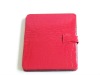 Fashion Genuine Leather  case in red color for IPAD