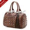 Fashion Girl  bags with decorative studs in  full Genuine leather