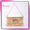 Fashion Golden snake vein Pu leather evening bag