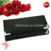 Fashion Heart Black Lady Women Long Clutch Wallet Purse With Button