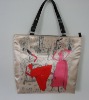 Fashion Ladies digital printing satin tote bag