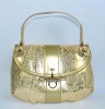 Fashion Ladies handbag/snake skin handbag/ruffled pu fashion lady handbag