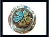 Fashion Murano Glass Two Color Flower Bag Hook .