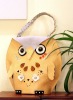 Fashion Owl shaped pu women handbag,9701