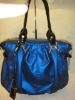 Fashion PU blue color ladies handbags/purse/bags,9042