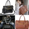 Fashion PU leather Handbag or Shoulder Bag for Girls Attached a Cute bear