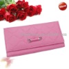 Fashion Pink Lady Women Long Clutch Wallet Purse With Button