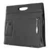 Fashion Portable Durable leather laptop notebook bag with Access cell-phone pocket