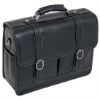 Fashion Portable Durable leather laptop notebook bag with Dual front pockets hold small accessories